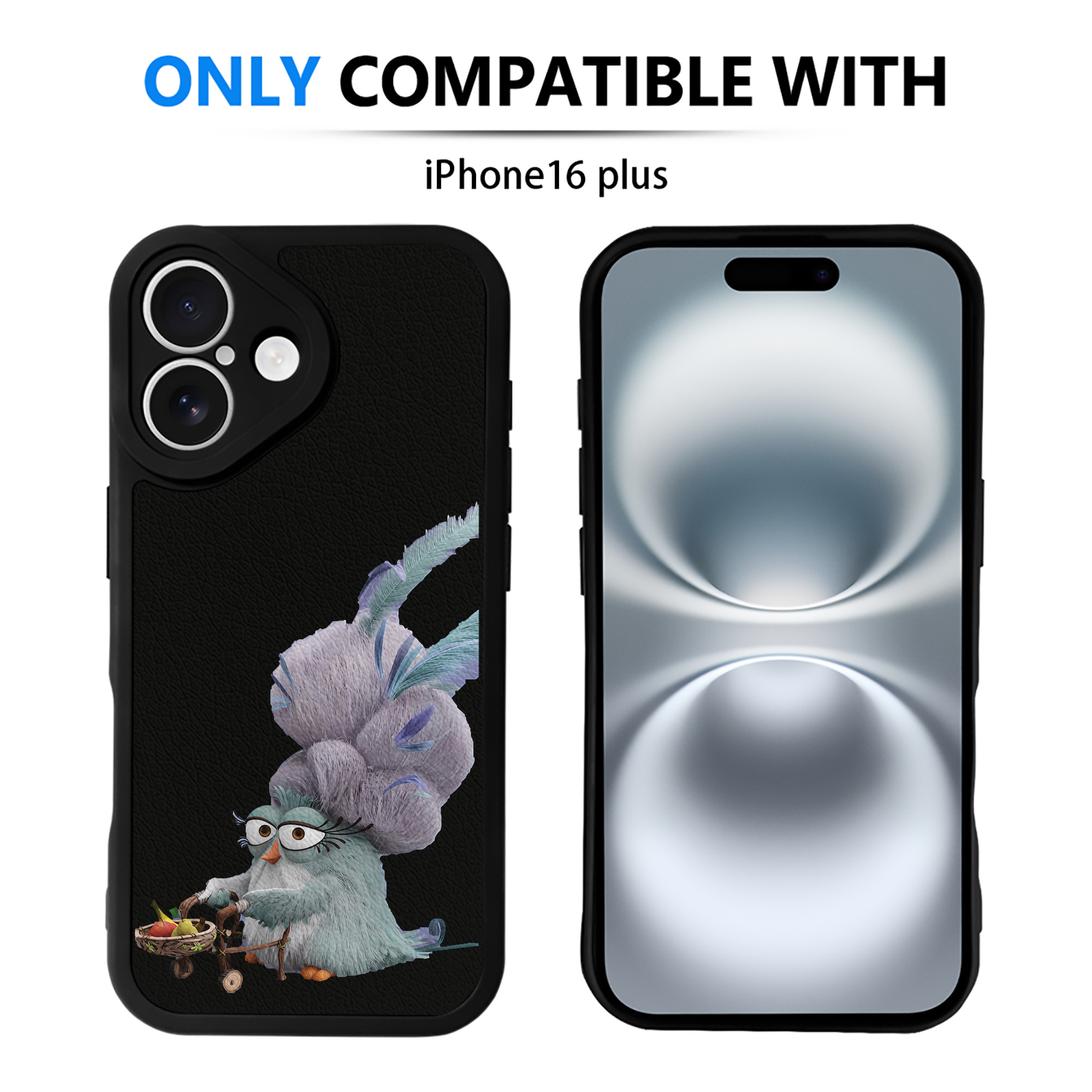 （画像用） Angry Birds アングリーバード 【iPhone 16シリーズ対応】シリコンスマホケース（レザー調） 材質：シリコン